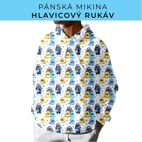 PÁNSKÝ střih - mikina s kapucí