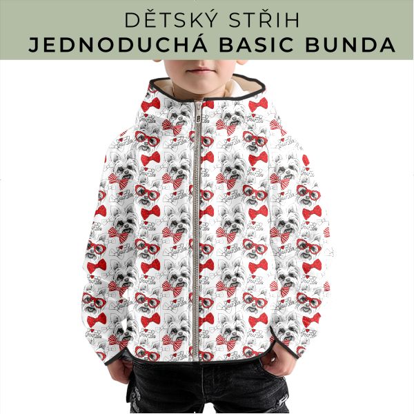 Dětský střih - jednoduchá dětská BASIC  bunda