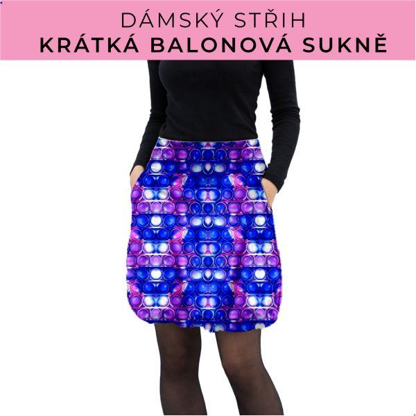Dámský střih - balonová krátká sukně