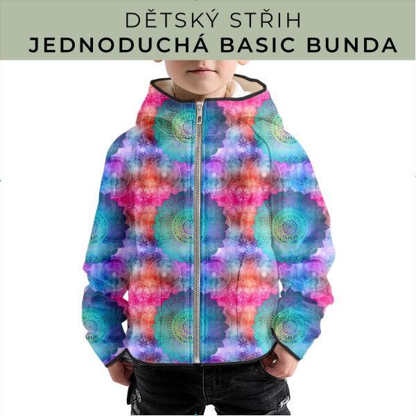 Dětský střih - jednoduchá dětská BASIC  bunda
