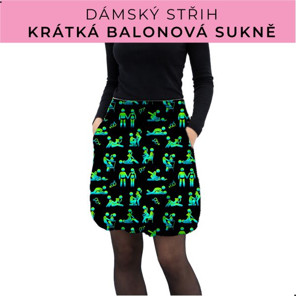 Dámský střih - balonová krátká sukně