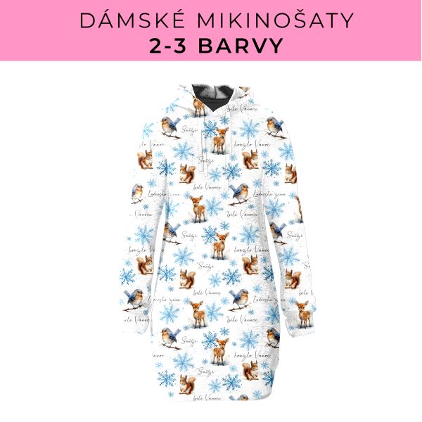 DÁMSKÝ střih - Mikinošaty 2-3 barvy