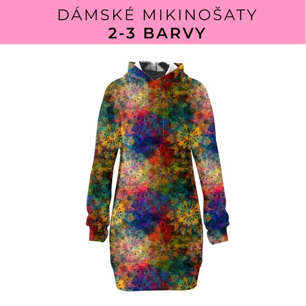 DÁMSKÝ střih - Mikinošaty 2-3 barvy
