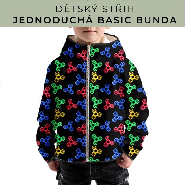 Dětský střih - jednoduchá dětská BASIC  bunda