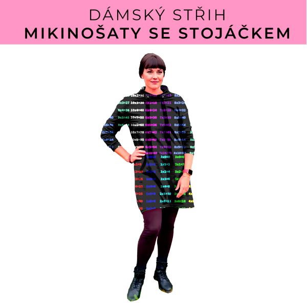 Dámský střih - mikinové šaty se stojáčkem