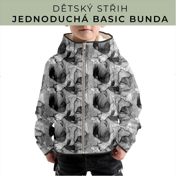 Dětský střih - jednoduchá dětská BASIC  bunda
