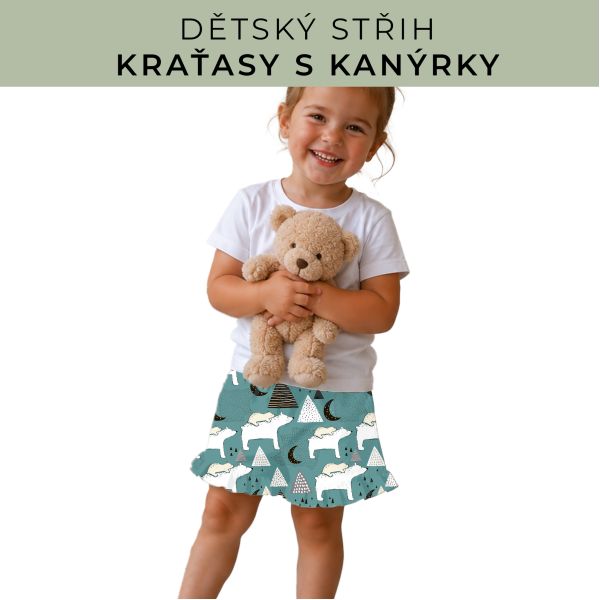 Dětský střih - Kraťásky s kanýrkem