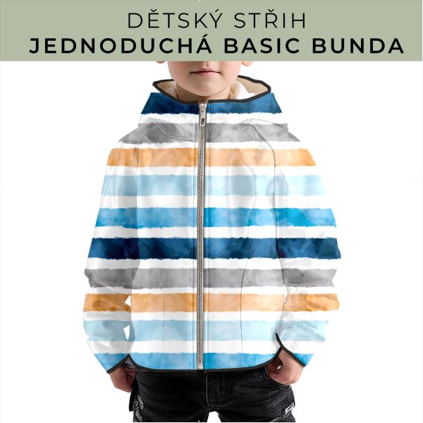 Dětský střih - jednoduchá dětská BASIC  bunda