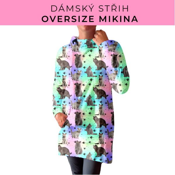 DÁMSKÝ střih - Oversize mikina