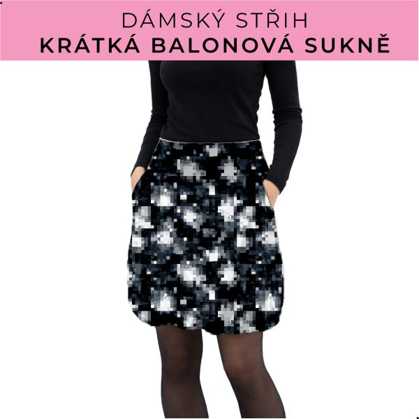 Dámský střih - balonová krátká sukně