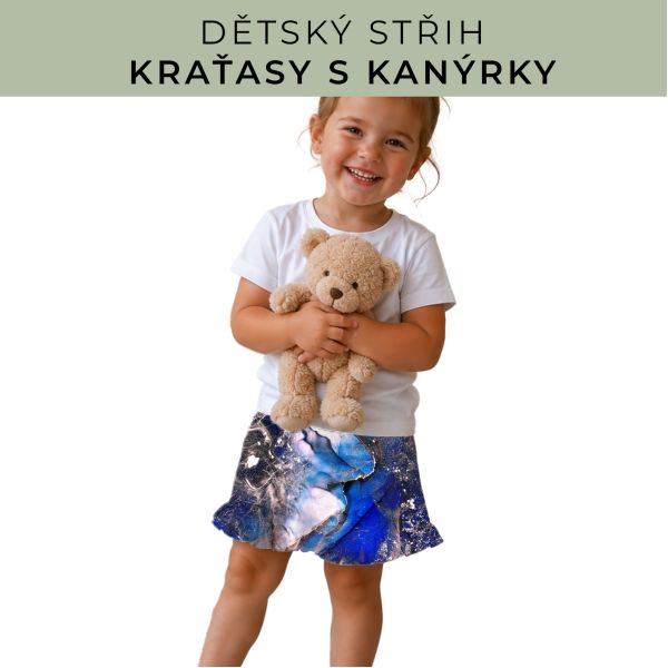 Dětský střih - Kraťásky s kanýrkem