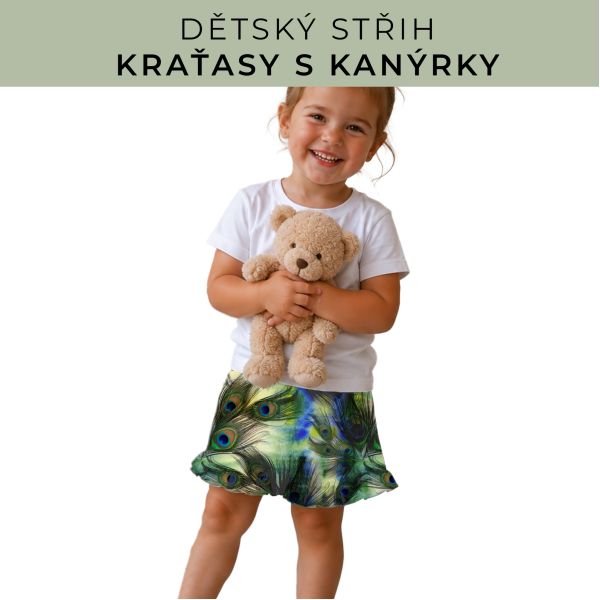 Dětský střih - Kraťásky s kanýrkem