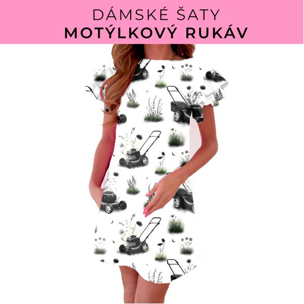 DÁMSKÝ střih - šaty s motýlkovým rukávem