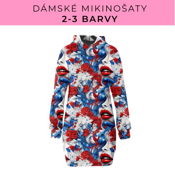 DÁMSKÝ střih - Mikinošaty 2-3 barvy