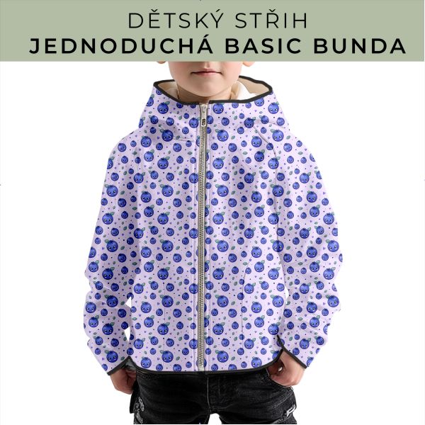 Dětský střih - jednoduchá dětská BASIC  bunda