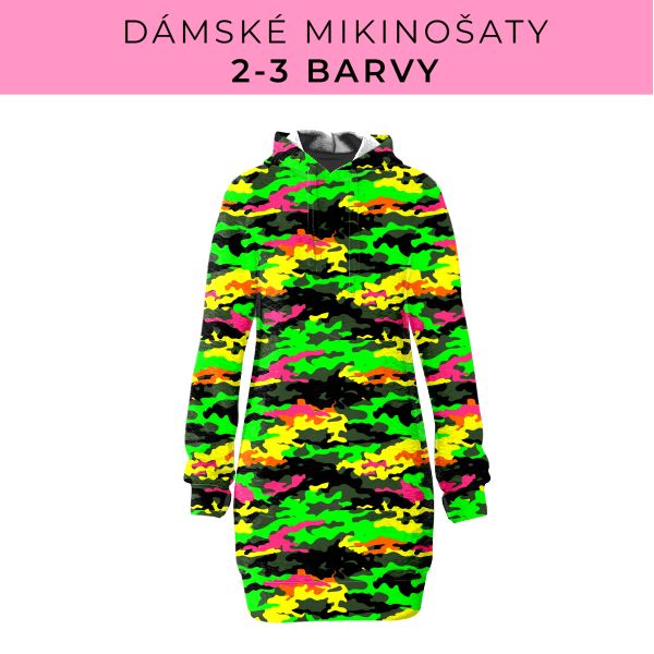 DÁMSKÝ střih - Mikinošaty 2-3 barvy