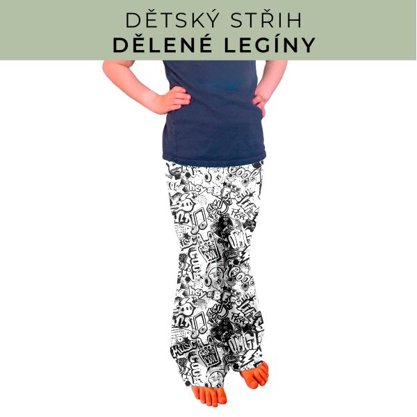 Dětský střih - Dělené legíny