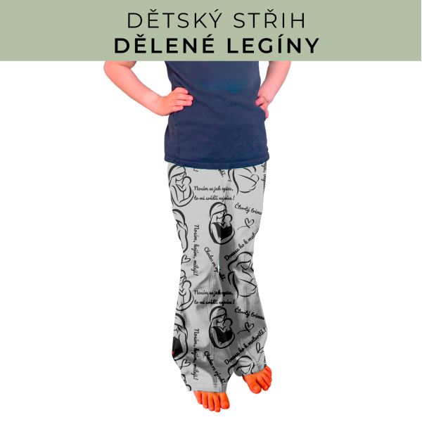 Dětský střih - Dělené legíny