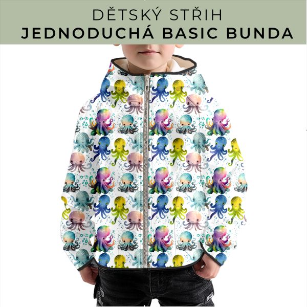 Dětský střih - jednoduchá dětská BASIC  bunda