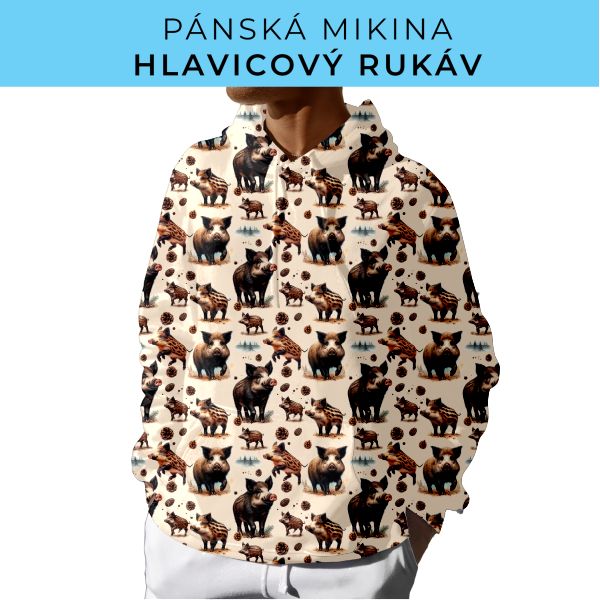 PÁNSKÝ střih - mikina s kapucí