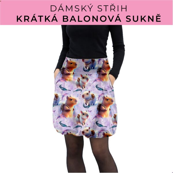 Dámský střih - balonová krátká sukně