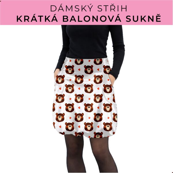 Dámský střih - balonová krátká sukně