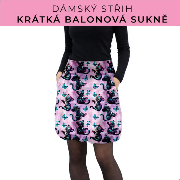 Dámský střih - balonová krátká sukně