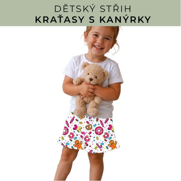 Dětský střih - Kraťásky s kanýrkem