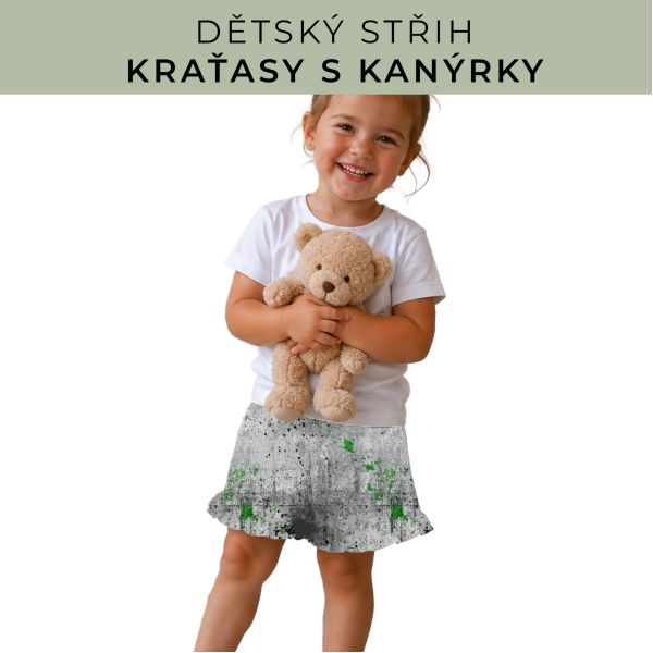 Dětský střih - Kraťásky s kanýrkem