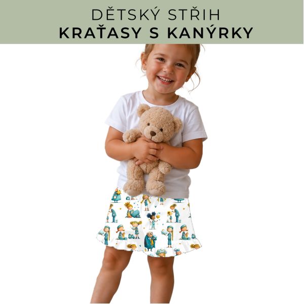 Dětský střih - Kraťásky s kanýrkem