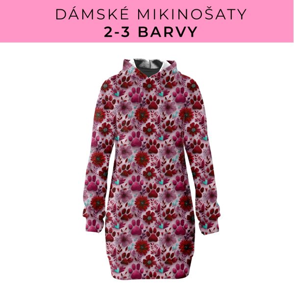 DÁMSKÝ střih - Mikinošaty 2-3 barvy