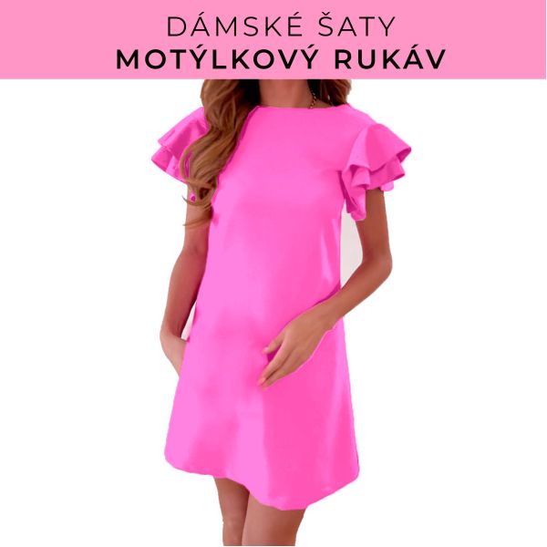 DÁMSKÝ střih - šaty s motýlkovým rukávem