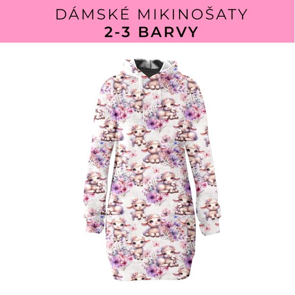 DÁMSKÝ střih - Mikinošaty 2-3 barvy