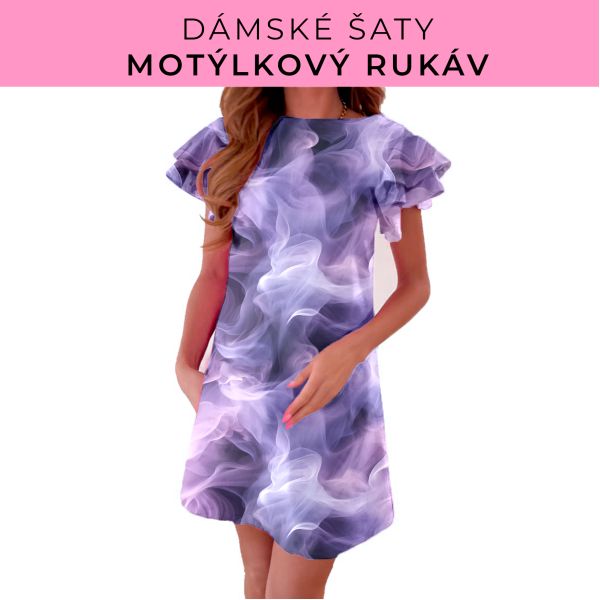 DÁMSKÝ střih - šaty s motýlkovým rukávem