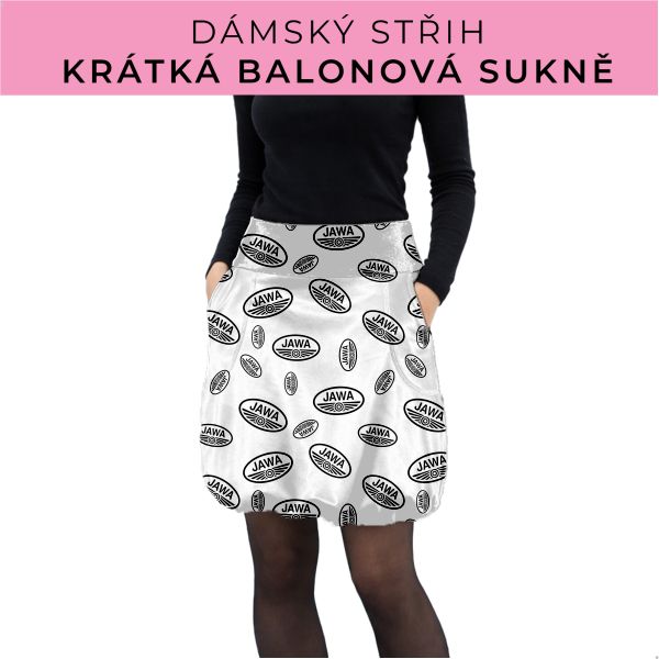 Dámský střih - balonová krátká sukně