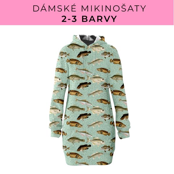 DÁMSKÝ střih - Mikinošaty 2-3 barvy