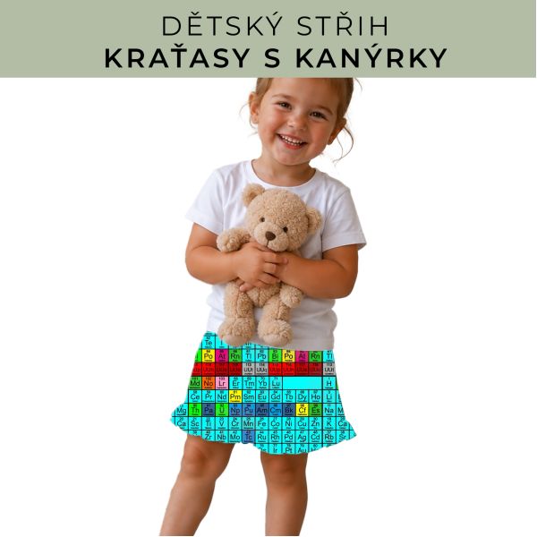 Dětský střih - Kraťásky s kanýrkem