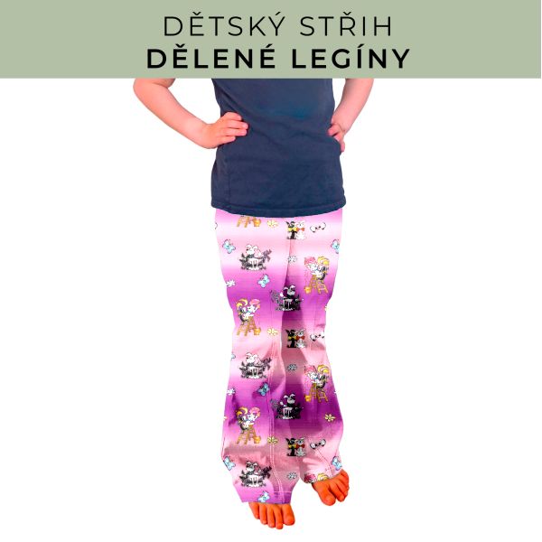 Dětský střih - Dělené legíny