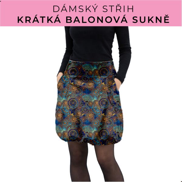 Dámský střih - balonová krátká sukně