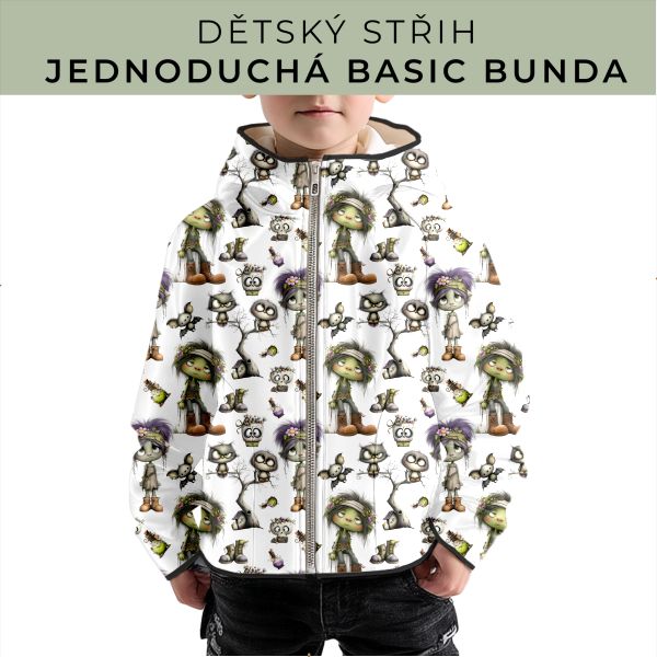 Dětský střih - jednoduchá dětská BASIC  bunda
