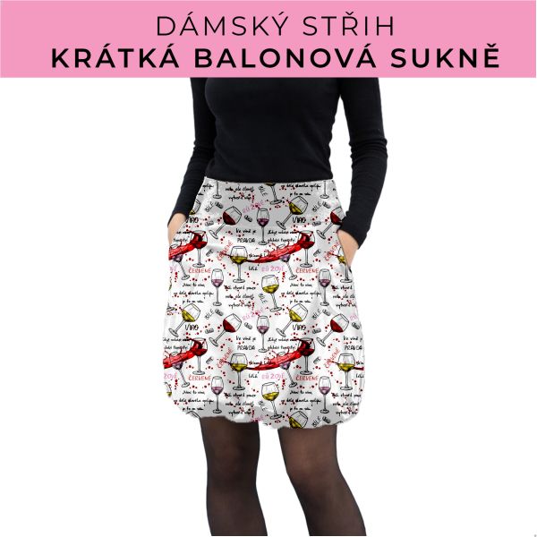 Dámský střih - balonová krátká sukně