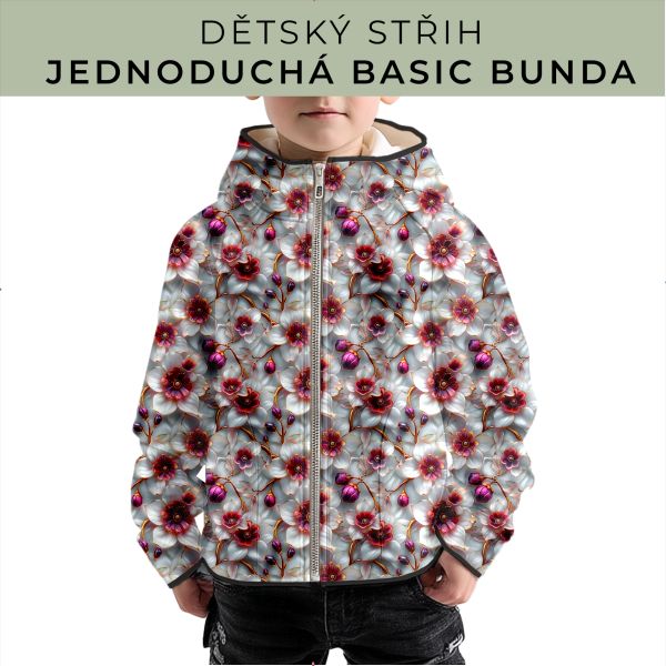 Dětský střih - jednoduchá dětská BASIC  bunda