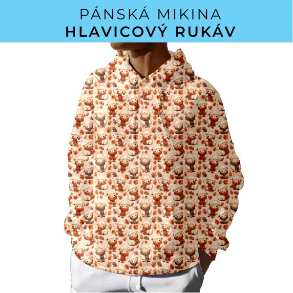 PÁNSKÝ střih - mikina s kapucí