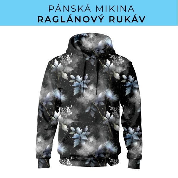 PÁNSKÝ střih - mikina raglan ZÁKLADNÍ s kapucí