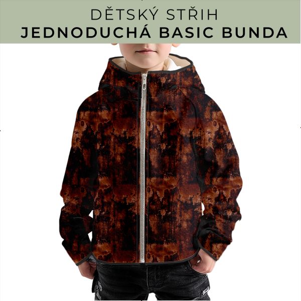 Dětský střih - jednoduchá dětská BASIC  bunda