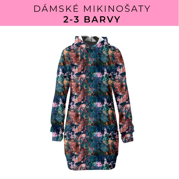 DÁMSKÝ střih - Mikinošaty 2-3 barvy