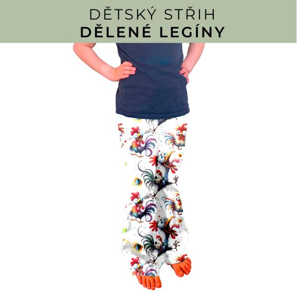 Dětský střih - Dělené legíny