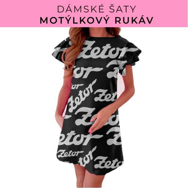DÁMSKÝ střih - šaty s motýlkovým rukávem