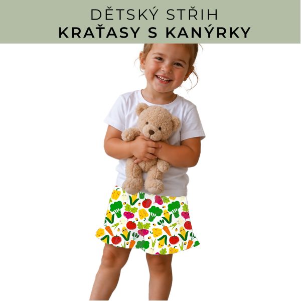 Dětský střih - Kraťásky s kanýrkem