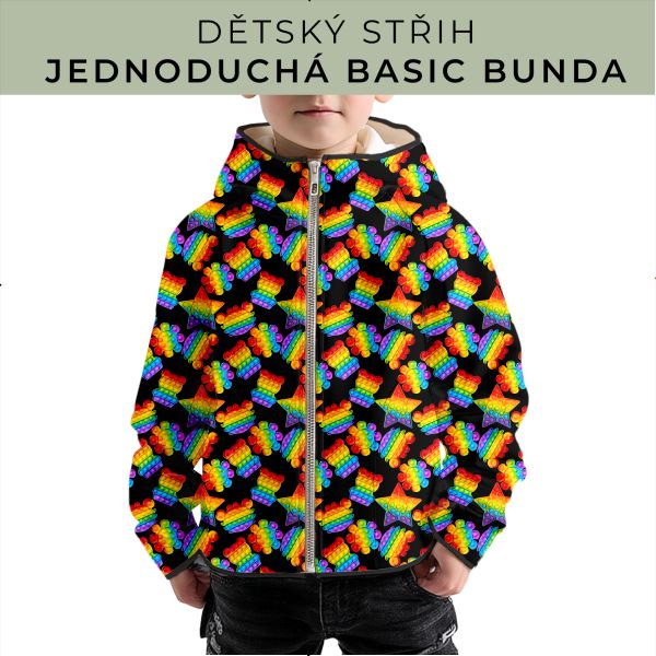 Dětský střih - jednoduchá dětská BASIC  bunda